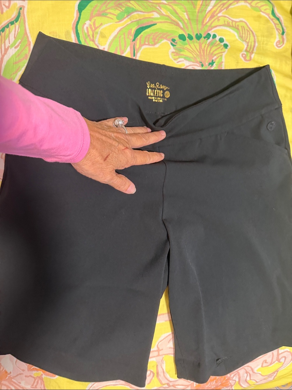 Lilly Pulitzer Black luxletic High-Waisted Shorts
